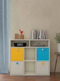 Oliwia Standard Kids Storage Cabinet in Yellow & Blue Colour