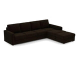 Austin 6 Seater Sectional Sofa - Dark Brown
