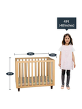 Paxton Adjustable Height Birch Wood Crib in Natural