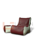 Artificial Leather Sofa Bean Bag with Stool