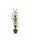 Cara Floor Planter- White Flowers