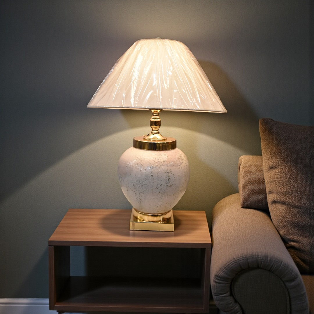 Silken Radiance Table Lamp Pair