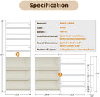 Kids Bookshelf - Wall Mounted 6-Tier Book Shelf for Kids Rooms, Behind The Door