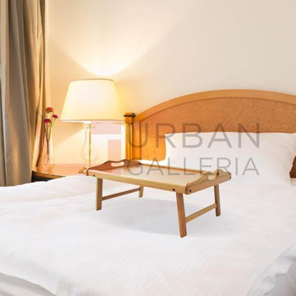 Light Brown Folding Bed Table