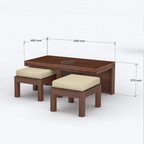Conan Coffee Table with Stools