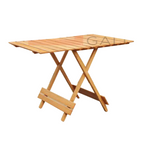 Beach Wood Folding Rectangle Table