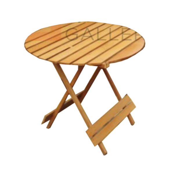 Beach Wood Folding Round Table