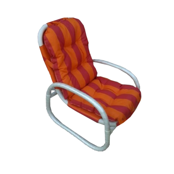 Thanlyin Cushioned Chair - Orange and Pink
