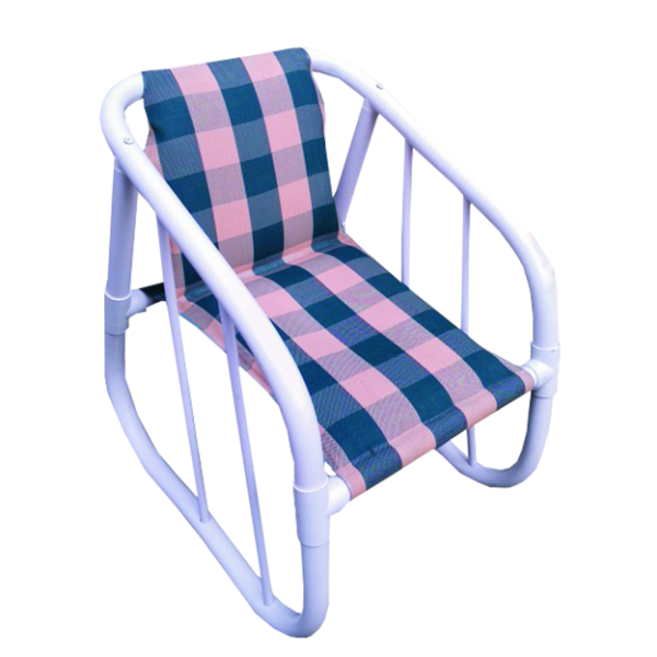 Silkrik Checked Style Outdoor Chair - Blue and Pink