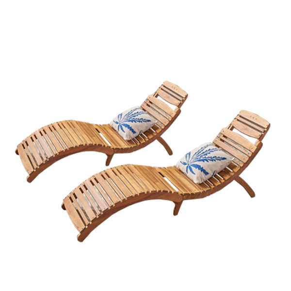 Lilieum Wood Chaise Lounge