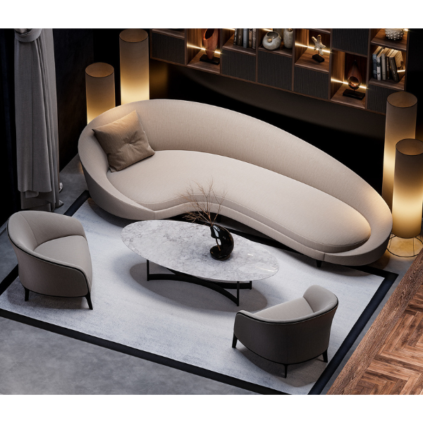 Round Sofa set with Two Chair