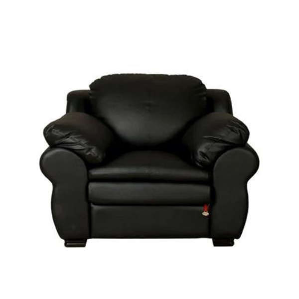 Ambroze 1 Seater Sofa - Black Leatherite