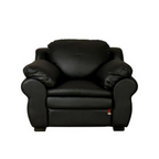 Ambroze 1 Seater Sofa - Black Leatherite