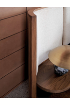 Alumiyano Upholstered Double Bed with Side Tables