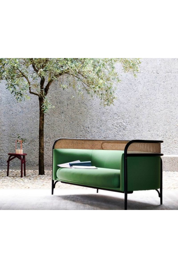 Hoortine 3.5 Seater Cane Sofa Green