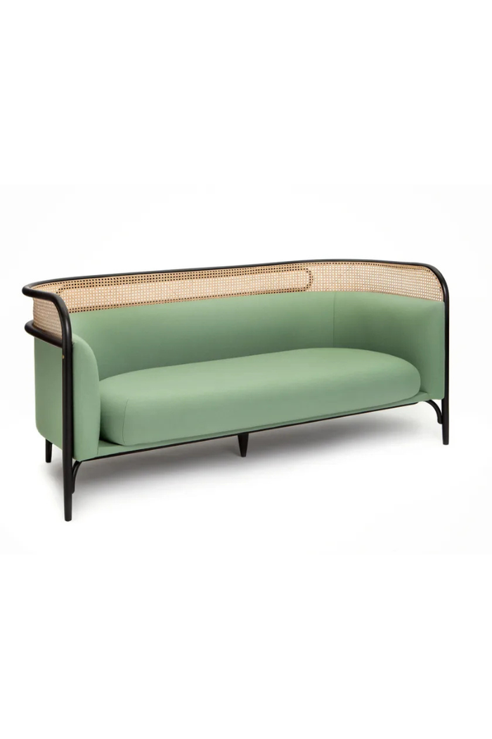 Hoortine 3.5 Seater Cane Sofa Green