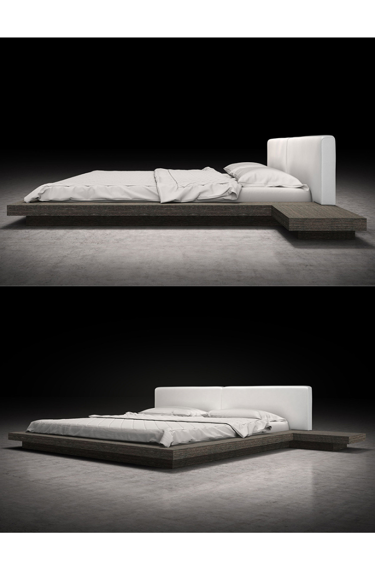 Brisk Double Bed with side Tables