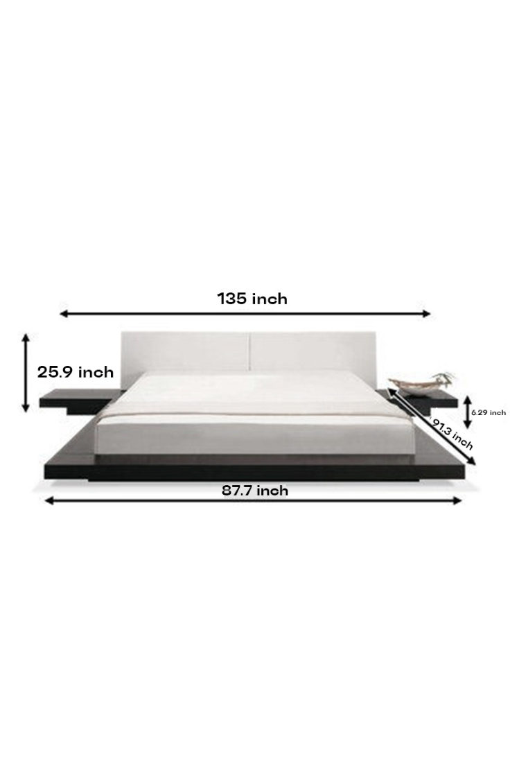Brisk Double Bed with side Tables