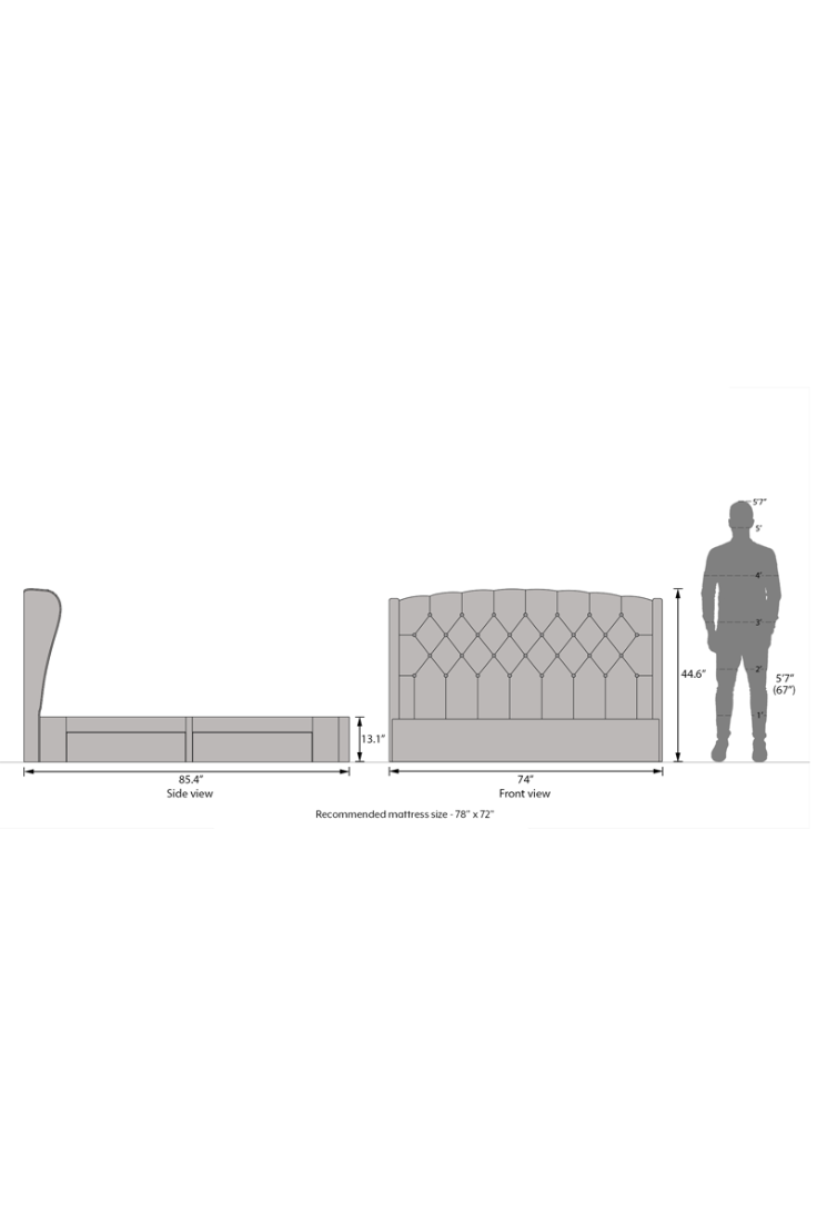 Jax Upholstered Double Bed