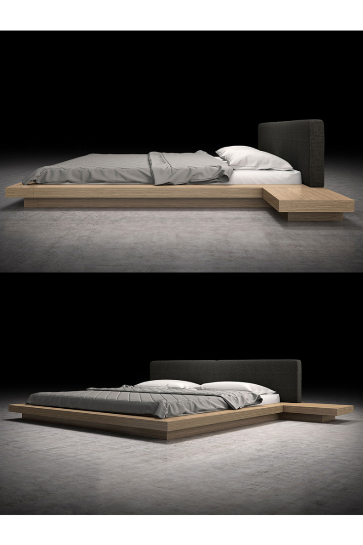 Brisk Double Bed with side Tables