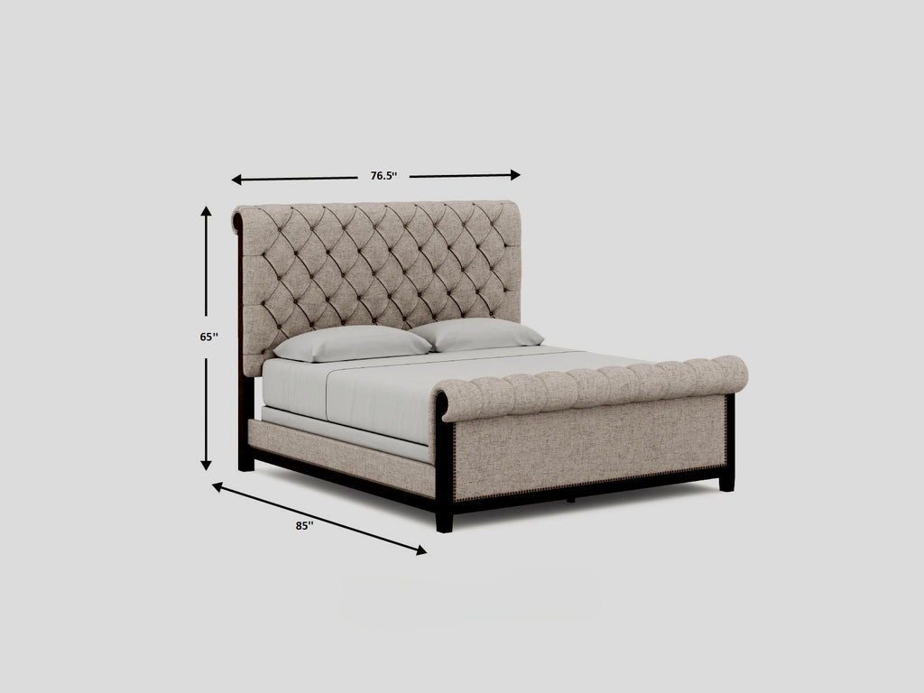 Keyline Upholstered Double Bed