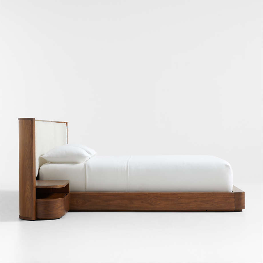 Alumiyano Upholstered Double Bed with Side Tables