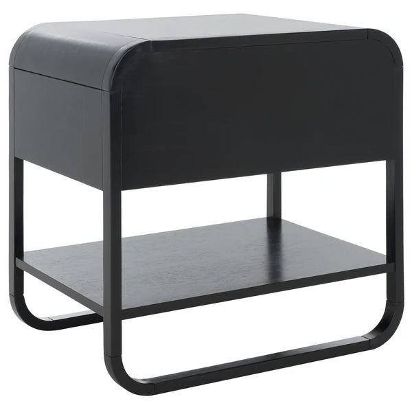 Yunikoli Wooden Rattan Bedside Table