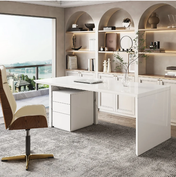 Alberro White Exective Table