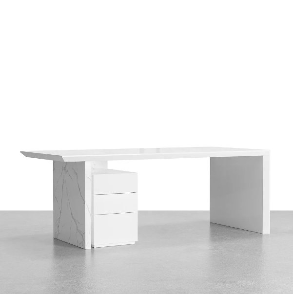 Alberro White Exective Table