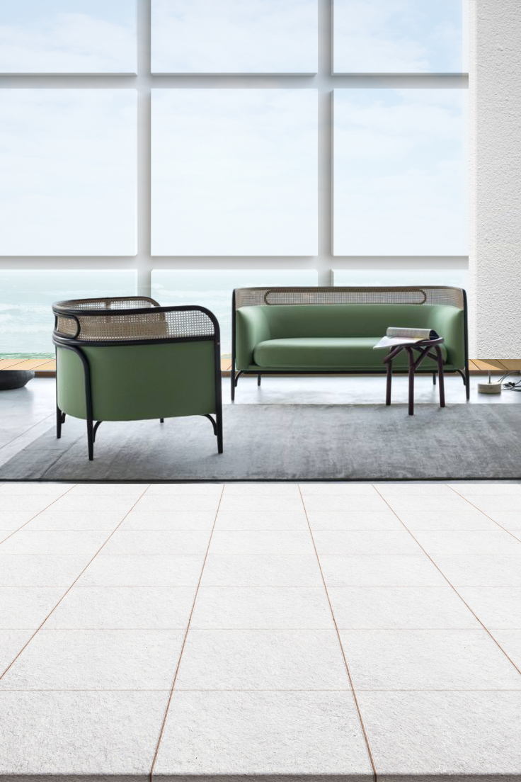 Hoortine 3.5 Seater Cane Sofa Green