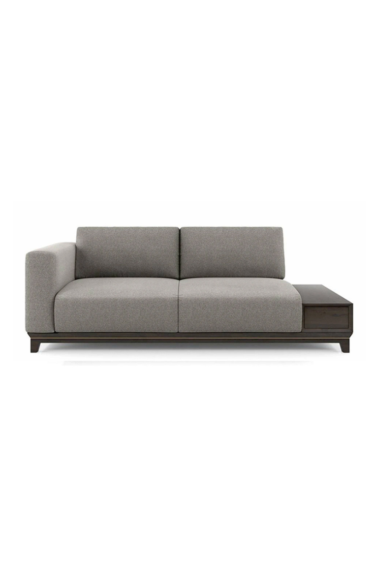 Esquel Sofa with Side Rest - Gray