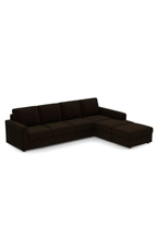 Austin 6 Seater Sectional Sofa - Dark Brown