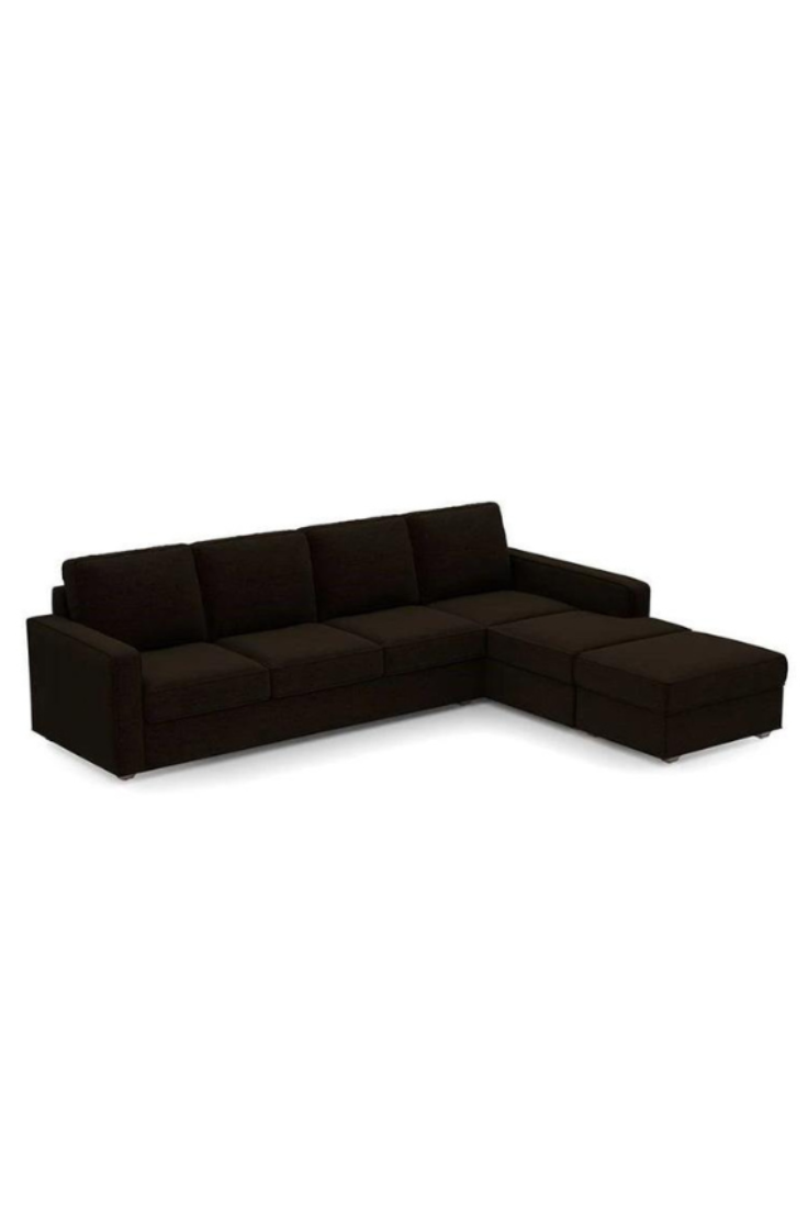 Austin 6 Seater Sectional Sofa - Dark Brown