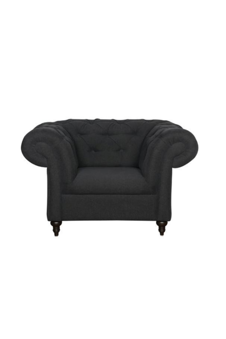 Andres 1 Seater Sofa - Charcoal Gray