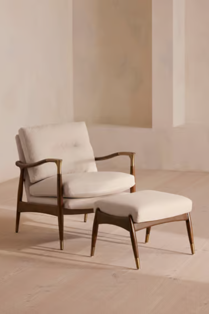 Theodore Armchair with footstool