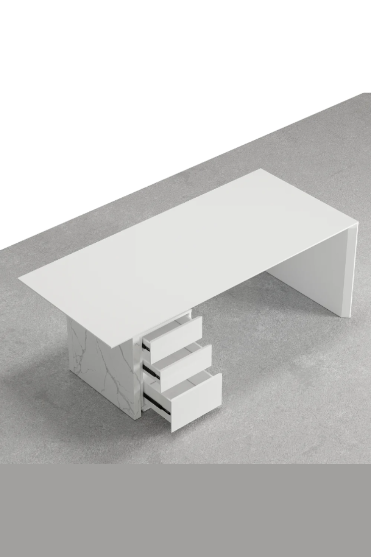 Alberro White Exective Table