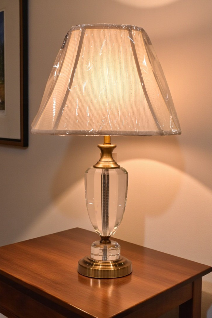 Shardé Crystal Table lamp Pair