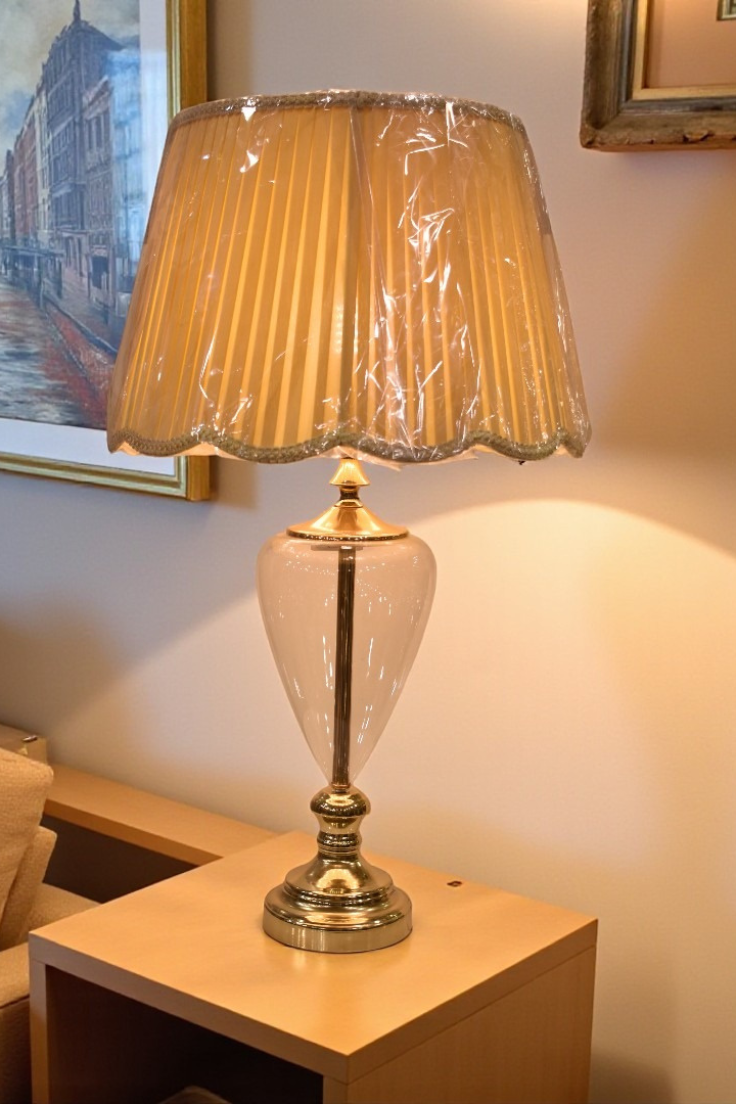 Glacelle Glass Table lamp Pair