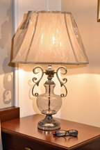 Garnet Glass Table lamp Pair