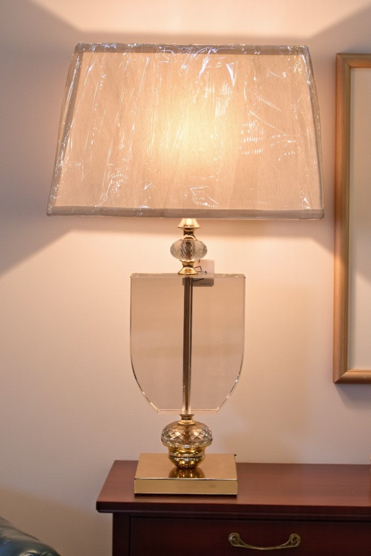 Tanzanite Crystal Table lamp Pair