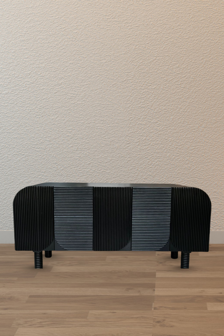 Aurelia Ribbed Console Black