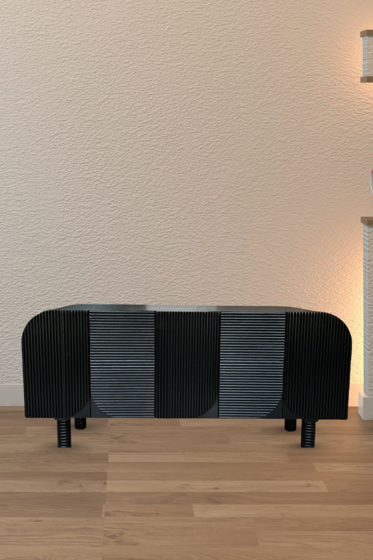 Aurelia Ribbed Console Black