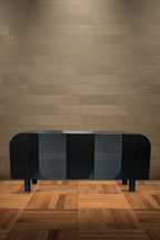 Aurelia Ribbed Console Black