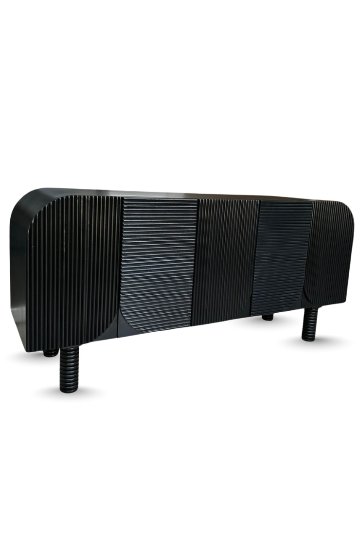 Aurelia Ribbed Console Black