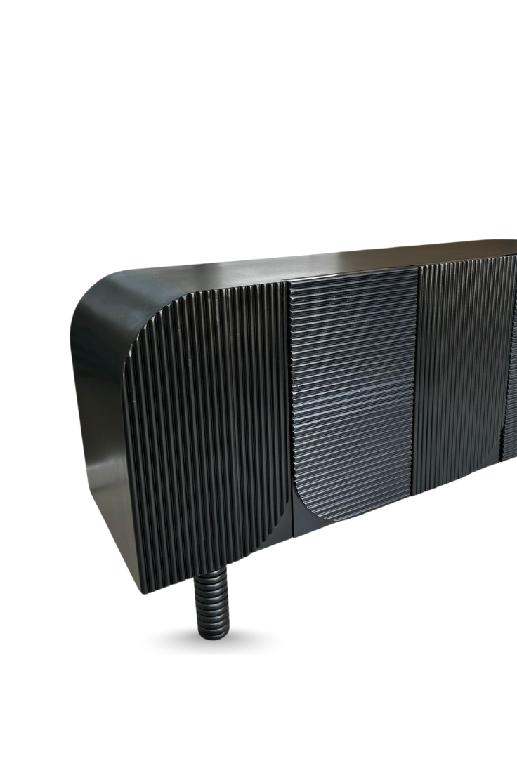 Aurelia Ribbed Console Black