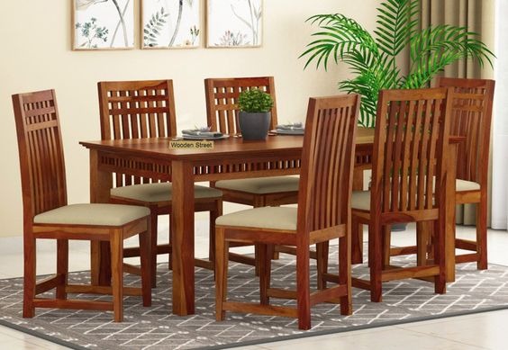 Solid Sheesham Wood Dinning Table Set