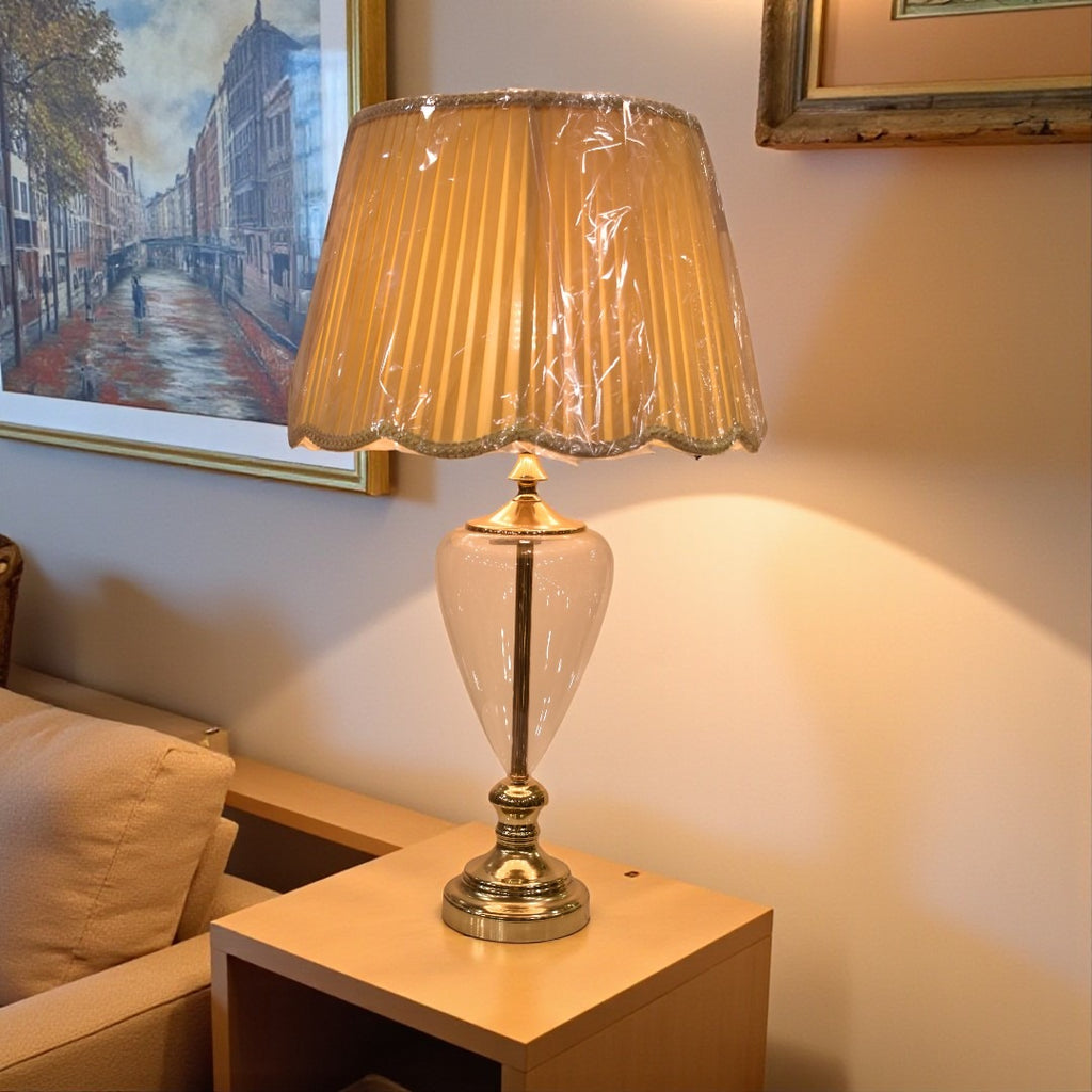 Glacelle Glass Table lamp Pair