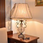Garnet Glass Table lamp Pair