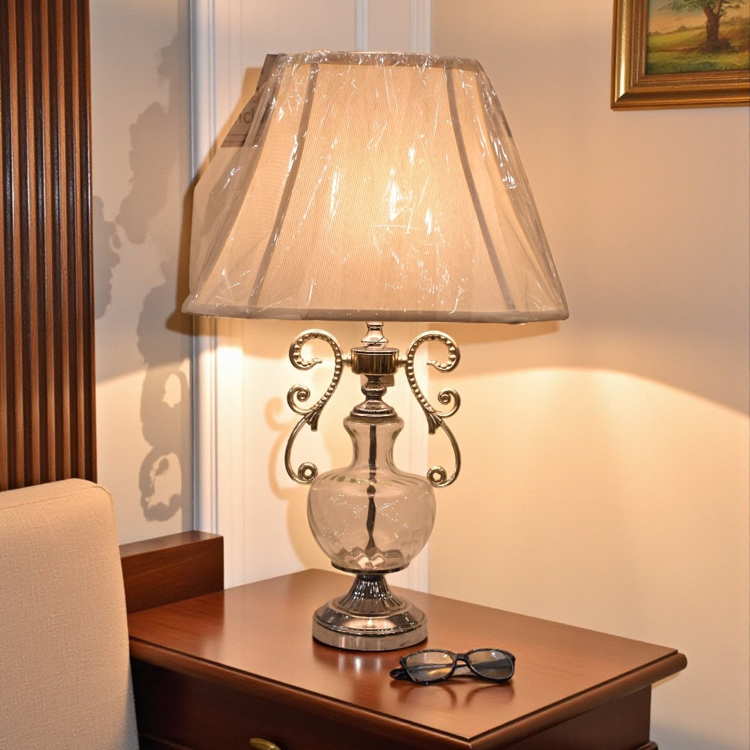 Garnet Glass Table lamp Pair