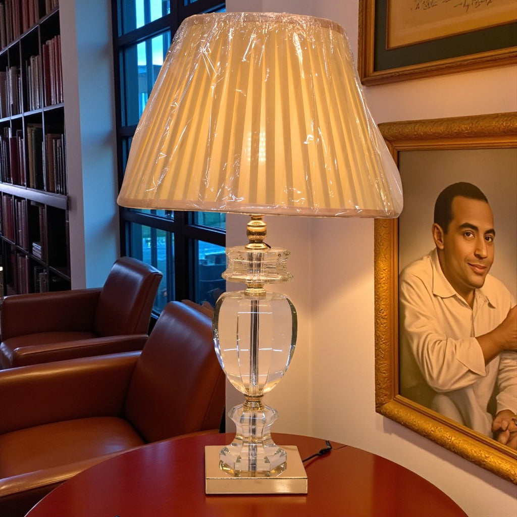 Aquamarine Crystal Table lamp Pair